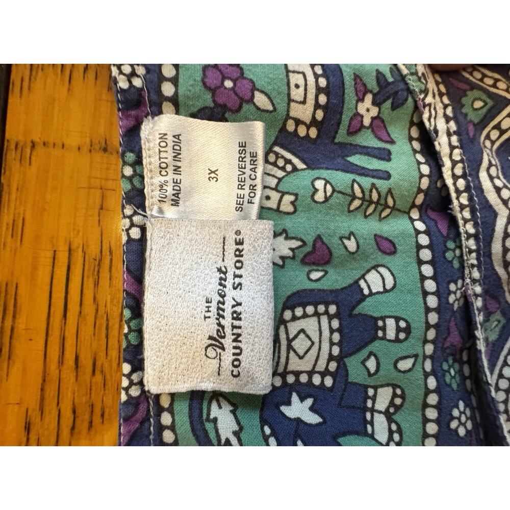 Vintage the vermont country store dress Cotton Muumuu boho prairie ~ Women Sz L - Picture 8 of 10